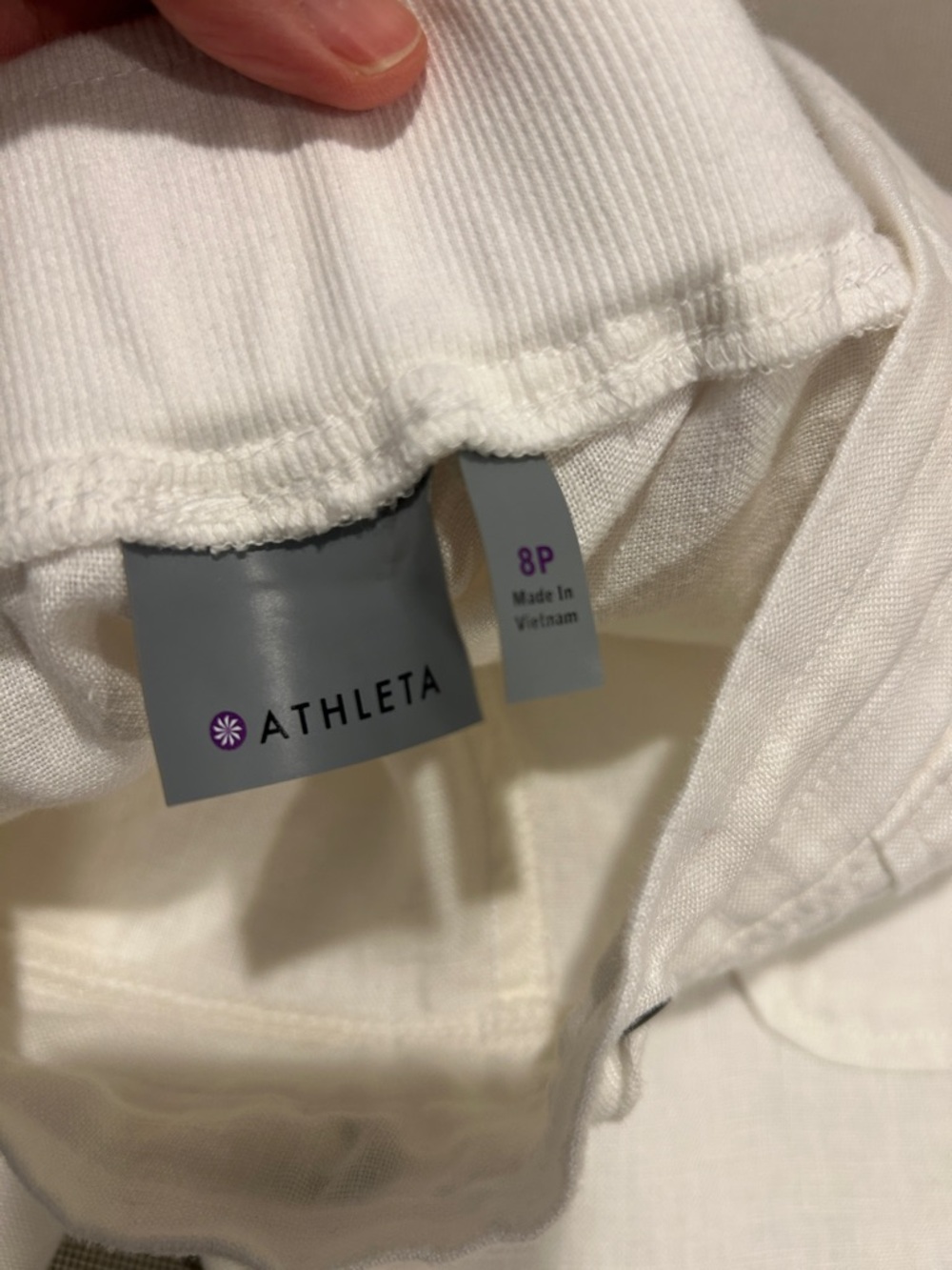 NWT Athleta White Linen Pants Women’s Size 8 Petite - Picture 9 of 11